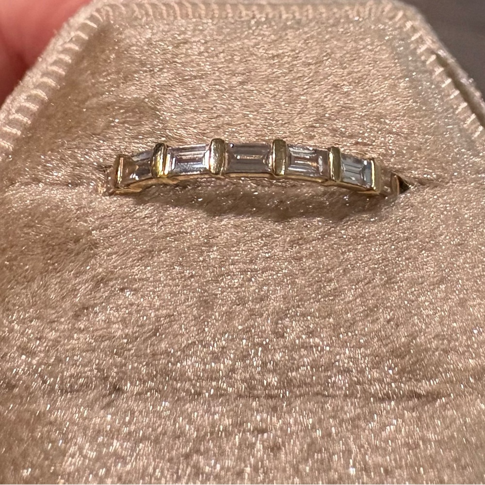 Ring Concierge 14K Gold Baguette Bar Eternity Band - Picture 3 of 7